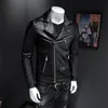 2019 New Men039S Kurtka motocyklowa Boomer Men Slim Lapels Skórzowa kurtka Czaszka Punk Punk Wysoka jakość C11033384245