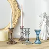 Cutelife Nordic Irregular Glass Candle Holder Wedding Centerpieces Transparent Candlestick Vintage Decoration Tall Candle Holder 201202