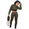 Sweatpants Womens Joggers Set Plain Logo 2 Piece Crop Top Tracksuit Sets Women Sweat Pants Set Fall Two Piece Jogger with Hoodie