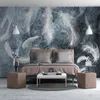 Пользовательские 3D фото обоев Креатив белого перо Fresco Современное исследование Гостиной Спальня прикроватный Стен Декоративная Mural