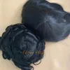 Herenhaar 100% Indiase menselijke maagdelijke Hair Toupee for Men, Man Human Hair Pruiken Toupee voor mannen en oude mannen