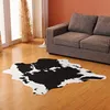 Imitação Animal Pele Carpete 140 * 160 cm antiderrapante vaca zebra tapetes de área listrada e tapetes para casa sala de estar quarto tapete