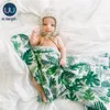 Bébé en coton biologique Swaddles Couvertures pour nouveau-nés doux Couverture pour poussette pour bébé Tapis de jeu Literie pour bébé Swaddle Towel Swaddle Blanket LJ201014