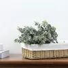 가짜 유칼립투스 잎 인공 녹지 줄기 가짜 녹색 식물 분기 DIY 홈 웨딩 파티 장식 JK2101XB