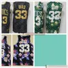 Retro Rajon 9 Rondo Kevin 5 Garnett Paul 34 Pierce Ray 20 Allen Jersey Yeşil Beyaz Renk Erkek Vintage #33 #6 Basketbol Formaları S-2XL