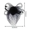 Nuovo stile Party Fascinator Accessorio per capelli Piuma Clip Cappello Fiore Lady Veil Wedding Decor1302y