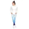 Mode Streetwear Women Legging Forest Ombre Printing Blå Fitness Leggings Kvinna byxor 201204