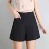 Vrouwen zomer nieuwe high-taille shorts chiffon brede been dunne losse grote maat kantoor dames pak shorts casual a-lijn hot shorts y220311