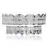 personalized White Gold CZ Cubic Zirconia Teeth Grills Hip Hop Vampire Bling Fang Grillz Iced Out Full Diamond Tooth Cap Mens Wome1806514