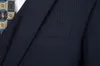 Изготовленные на заказ Высококачественные Знаменитые шерстяные ВМС ВМФ Полосанный Деловой Костюм Мужчин Slim Fit Suit (Куртка + Брюки + Жилет) 201106