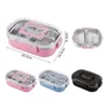 Kinderen Volwassen Lunchbox Single / Double Layer Water Injectie Verwarming 304 Rvs Student Bento Box Lunchbox Food Container 201015