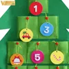 Per bambini fatti a mano in feltro di stoffa albero di Natale calendario fai da te famiglia appeso a parete decorazione regalo per bambini Y201020