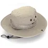 Mens Summer Bucket Hats Wide Brim Sun Cap Military Camo Hunting Fishing Hiking Solid Camouflage Big Round Sunshade Hat 22011445232280E