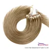 Healthy Tips Micro Bead Hair Extensions #10 Medium Golden Brown Straight Brazilian Remy Human Hair Loop Micro Ring Extentions 50g 0.5g/s