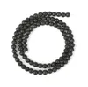 4-14mm perles de lave naturelles roche volcanique noire pierre ronde perles en vrac pour bracelet à bricoler soi-même collier boucles d'oreilles faisant