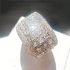 Nieuwe Mode Zirkoon Mens Diamond Hoge Kwaliteit Verlovingsringen Voor Vrouwen Zilveren Trouwring Sieraden