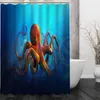 Print Art Vintage Octopus Tende da bagno Nuovo design classico Bagno Tenda da doccia moderna T200708