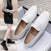 Sapatos de vestido Mocassins en Cuir à bout despeje femmes chaussures placas à enfiler couleur Bonbon Blanc Noir Jaune Grande Taille 35-43 9472N 220309
