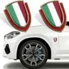Sidokropp Fender Shield Italien Flag Badge Logo Klistermärke för Fiat Ferrari Maserati Al Romeo 500 Stam Namnskylt Metallbil Styling