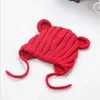 winter thicken wool knitted hat mouse gorros bonnet hat outdoor Kintted Woolen Scarves Caps Winter Warm Cap