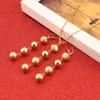 Frosted Beads Hanger Kettingen Oorbellen Voor Vrouwen Yonth Tiener Meisjes Goud Ronde Ballen Sieraden Sets Party Geschenken