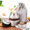 350ML Thermo Mug Vacuum Flasks Stainless Steel Mini Lunch box Thermoses with Containers for Food 4 Colors Y200106