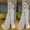 2021 Ny Sexig A Line Wedding Dresses One Shoulder High Side Splitt