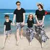 Korean couple clothing tshirts college fashion style pair lovers women summer beach dress pants matching clothes outfit wear 32 LJ201112