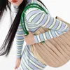 Einkaufstaschen Koreanische Runde Kreisförmige Plissee Schulter für Frauen Marke Designer Geraffte Vintage Damen Seite Tasche Aprikose Große Weibliche Handtasche 220307