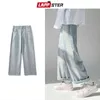 Lappster Men Vintage Baggy Harajuku dżinsowe joggery 2022 Męskie japońskie dżinsy przyczynowe streetwear