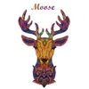 Houten puzzels Geschenken Moose Olifant Zee Paard Goudvis Eagle Dolphin Lion Unique Arts and Crafts Animal vormige puzzel Gift voor volwassenen Kinderen A3 A4 A5 CG001