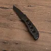 Promotion Outdoor Survival Folding Knife 5Cr13Mov Black Half Serration Drop Point Blade Aluminum Handle EDC Pocket Knives