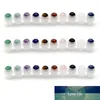 20 pcs Natural Gemstone Roller Ball para 5ml 10ml Petrume de óleo essencial rolo de texto em garrafas de vidro grosso