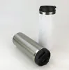 Sublimação em branco Tumblers Tumblers Aço Inoxidável Garrafa de Água Dupla Camadas Calor Tansfer Canecas com Tampa Cerveja Canecas Mar Transporte Mar LSK1616