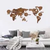 Kreative Weltkarte Wanduhr aus Holz, große Holzuhr, moderner europäischer Stil, rund, Mute de parede Y200109