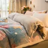 침실에 대 한 두꺼운 따뜻한 양고기 캐시미어 겨울 담요 더블 사이드 산호 양털 퀼트 커버 편안한 부드러운 침구 홈 텍스타일 201112