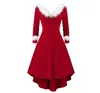 Envío rápido Womens Vintage Santa Christmas Dress Printed Dress Ladies vestidos de manga larga Sexy Xmas Party Festival Dress S-3XL