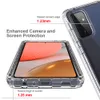 2 i 1 robusta rustning stötsäkra fodral för Samsung Galaxy A72 Anti-Slip Soft TPU Bumper Hard PC Transparent akrylbackskydd