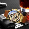 Wristwatches Mens Zegarki Top Chronograph Golden Watch Mężczyźni 2022 Wodoodporna Męska Złote Ze Stali Nierdzewnej Masculino