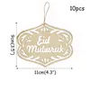 Ramadan Decoration 30cm Natural Rattan Wreath z rzemiosłem Eid Mubarak Party Domowe drzwi wiszące Islamskie Mus Qylkpn