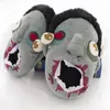 Pantoufles de zombie drôles pour l'hiver chaud intérieur plancher maison femmes et hommes marche morte chaussures 3D ajustement Halloween cosplay pantufa 201125