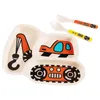 Baby Bamboo Bowl Kinderen TABLE TRAIRE SET CARTOON AUTO BABY DINER BUDE BABY TRAININGSKOOL LEP VORK VOOR KINDEREN MET BOX LJ201221