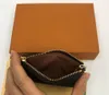 2021 NEW Special 4 colors Key Pouch Zip Wallet Coin Leather Wallets Women purse with box dust bag certificate