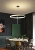 Lampadini a sospensione a LED moderno per tavolo da pranzo soggiorno soggiorno cucina loft negozio di ufficio nero appeso lampadario illuminazione interni