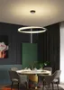 Lampade a sospensione a led moderne per tavolo da pranzo Soggiorno Cucina Loft Ufficio Negozio Lampadario a sospensione nero Illuminazione interna