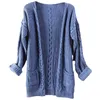 Pull en cachemire Femmes Laine Automne Hiver Épais Chaud Doux Tricot Câble Vintage Surdimensionné Long Cardigan Femmes Long Pull D'hiver LJ201112