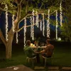 4mx2.5m connectable led string lights Christmas garland led racimos fairy lights outdoor wedding garden party curtain decoration 201130