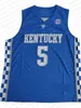 Malik Monk Jersey Kentucky Wildcats Blue White Sewn Jersey Personalizza qualsiasi numero di nome Maglia da basket UOMINI DONNE GIOVANI