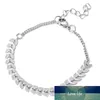 Bracelete de aço inoxidável de trigo simples para mulher meninas corrente bracelete aniversário aniversário presente fahion jóias dropship