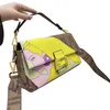 Дизайнерские сумки складывают средневековое плечо ленивое шикарное кожаное пчеловод классический класс холст модный пролет мода Женщины багет мраморная кожа A1QC##